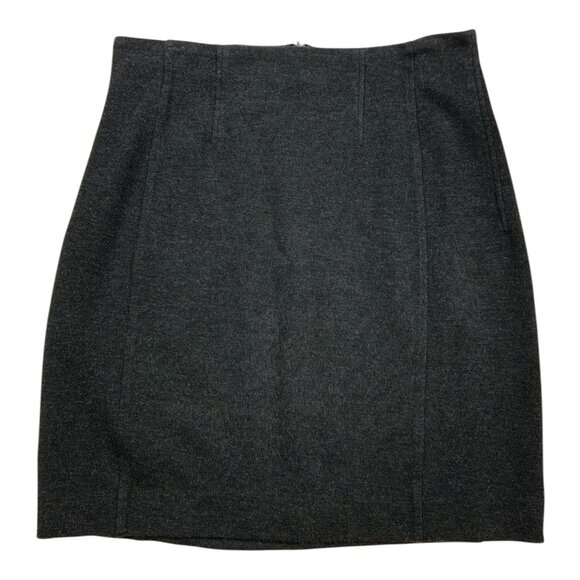 M.M. Lafleur The Crosby Skirt Textured Ponte 6 Charcoal Mini High Rise - Picture 11 of 11